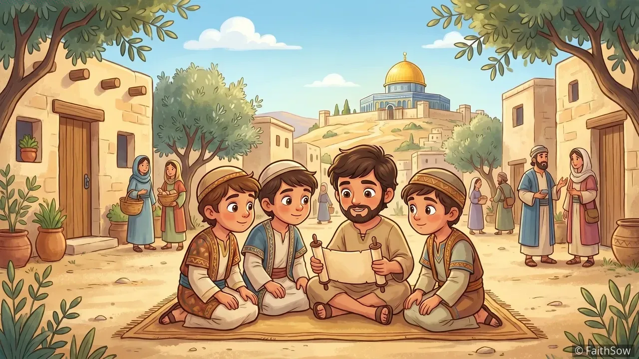 Daniel and His Three Friends Chosen for the Palace